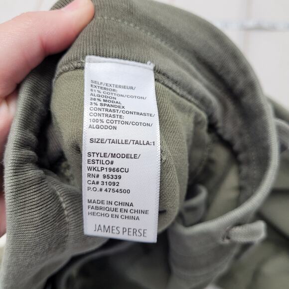 James Perse green cargo utility jogger pants minimalist articulated fatigue - Picture 6 of 7